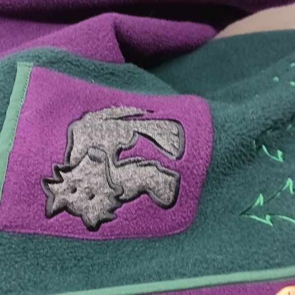 Northern Sun 2-color plush jacket with appliques-sz M - Picture 4 of 10